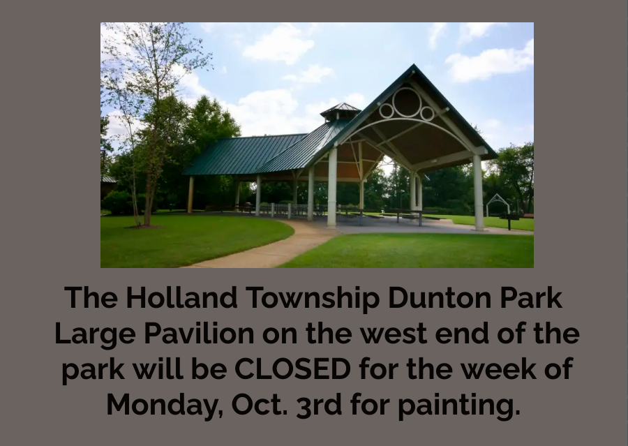 Dunton Park Pavilion Closure Fall 2022