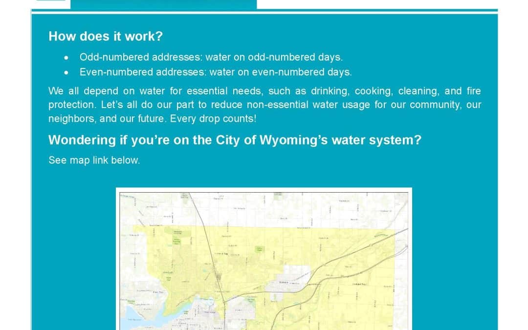 Notice of Odd/Even Outdoor Water Restrictions May 1 to June 15